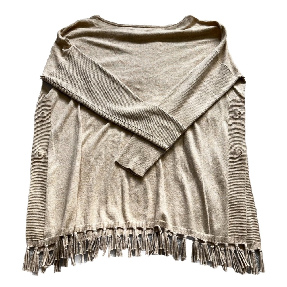 LILLY PULITZER Ramona Fringe Sweater Size Large Minimalist Sophisticated - Picture 2 of 8